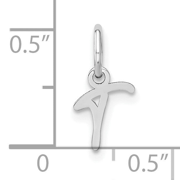 14KW Upper case Letter T Initial Charm