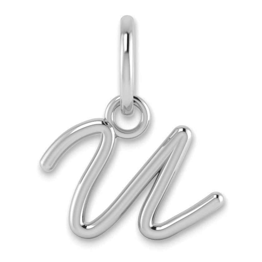 14KW Upper case Letter U Initial Charm