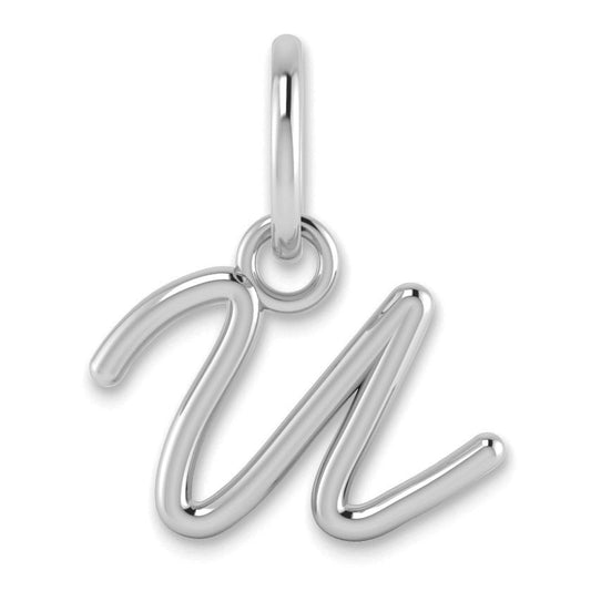 14KW Upper case Letter U Initial Charm