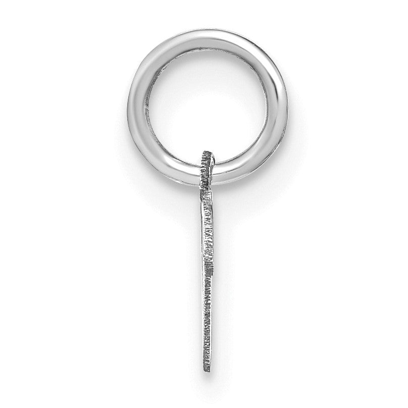 14KW Upper case Letter V Initial Charm