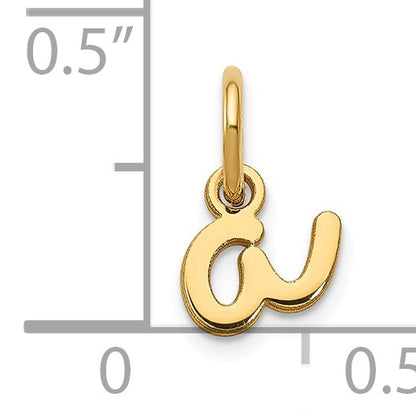 14KY Lower case Letter A Initial Charm