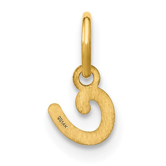 14KY Lower case Letter C Initial Charm
