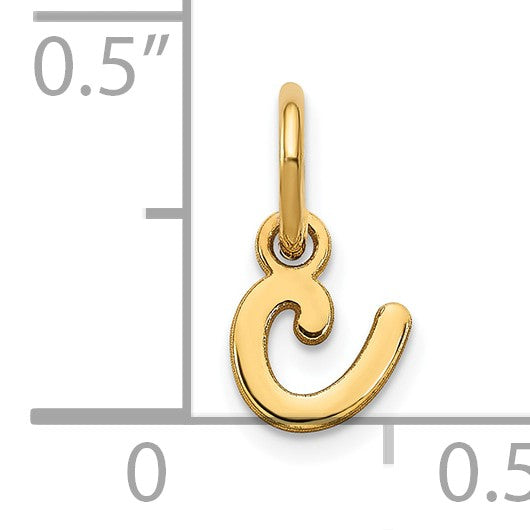 14KY Lower case Letter C Initial Charm