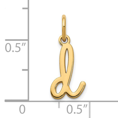 14KY Lower case Letter D Initial Charm