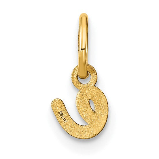 14KY Lower case Letter E Initial Charm