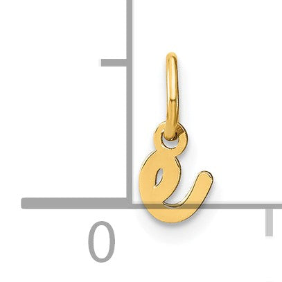 14KY Lower case Letter E Initial Charm