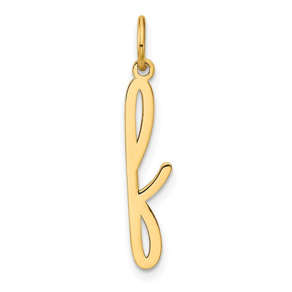 14KY Lower case Letter F Initial Charm