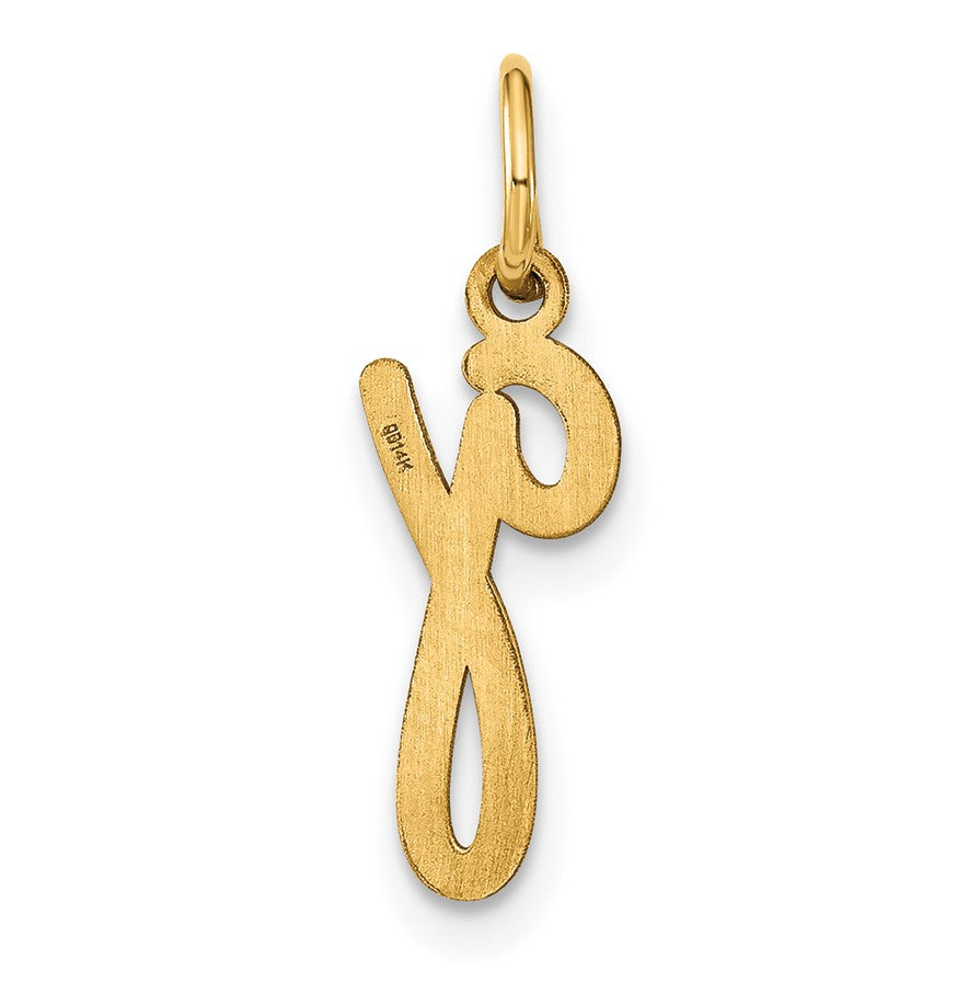 14KY Lower case Letter G Initial Charm