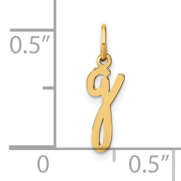 14KY Lower case Letter G Initial Charm