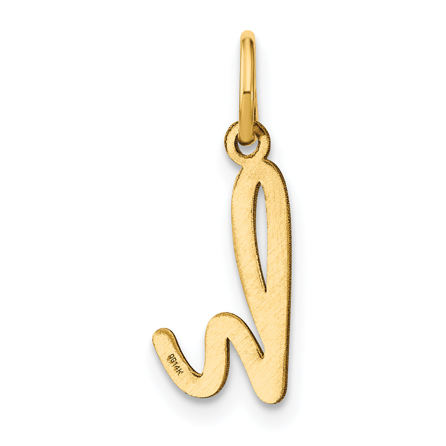 14KY Lower case Letter H Initial Charm