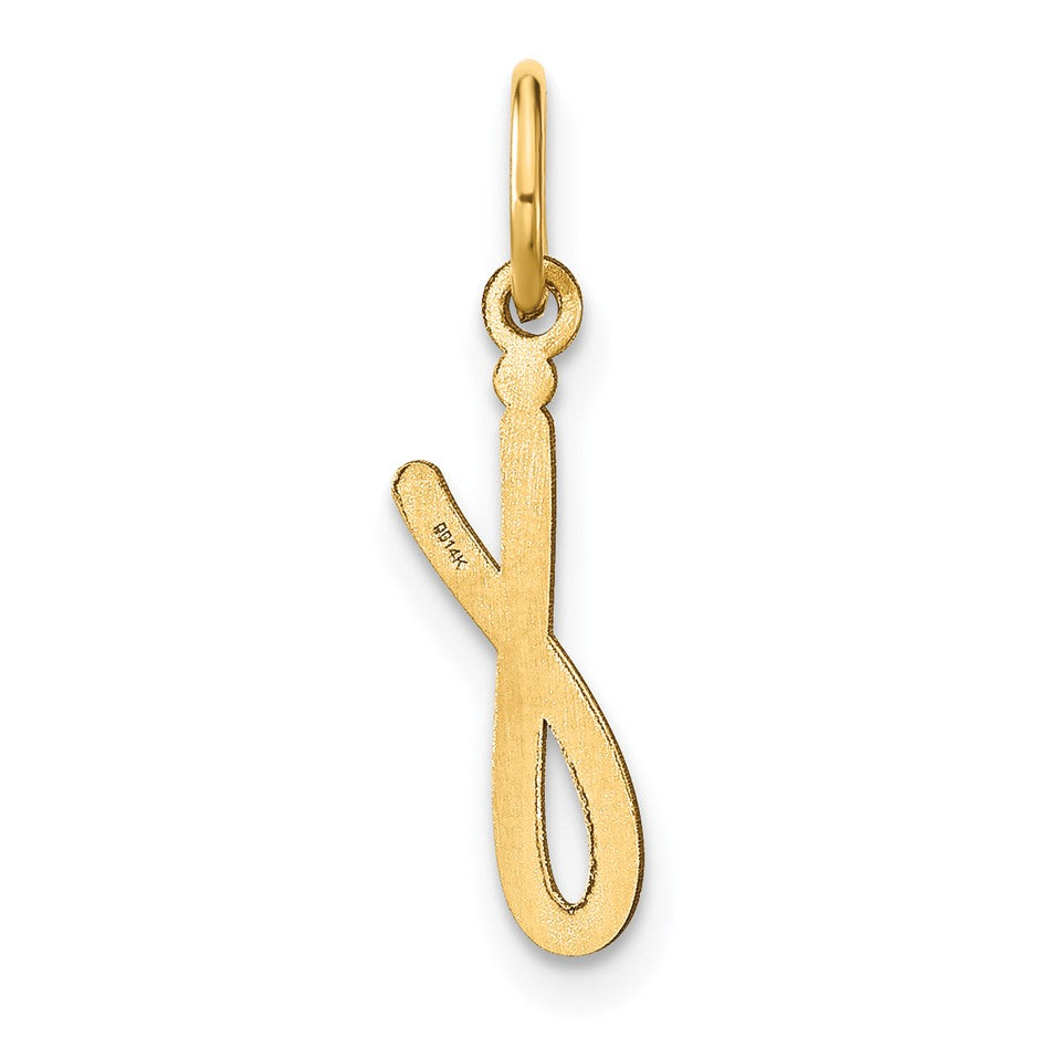 14KY Lower case Letter J Initial Charm