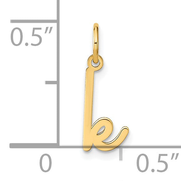 14KY Lower case Letter K Initial Charm