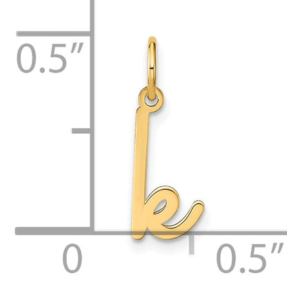 14KY Lower case Letter K Initial Charm