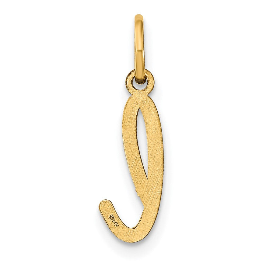 14KY Lower case Letter L Initial Charm