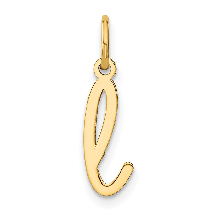 14KY Lower case Letter L Initial Charm