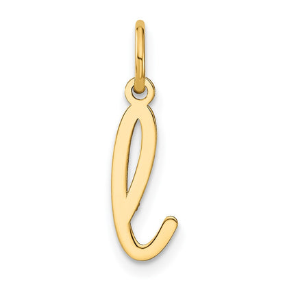 14KY Lower case Letter L Initial Charm