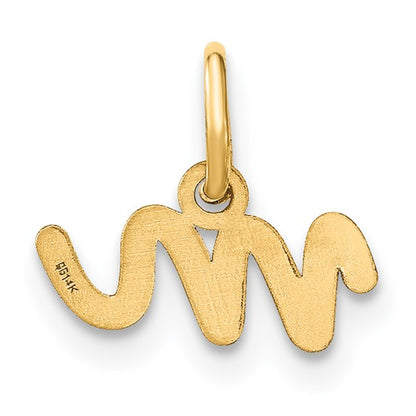 14KY Lower case Letter M Initial Charm