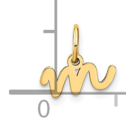 14KY Lower case Letter M Initial Charm