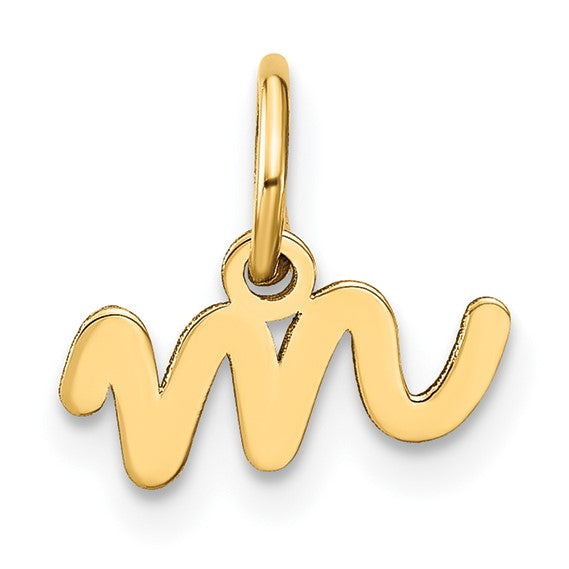 14KY Lower case Letter M Initial Charm