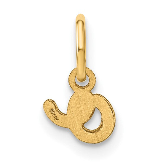 14KY Lower case Letter O Initial Charm