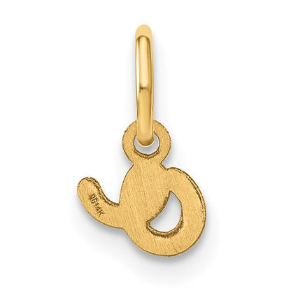 14KY Lower case Letter O Initial Charm