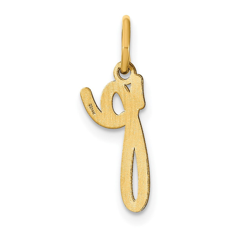 14KY Lower case Letter P Initial Charm