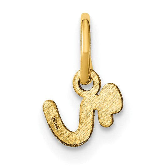 14KY Lower case Letter R Initial Charm
