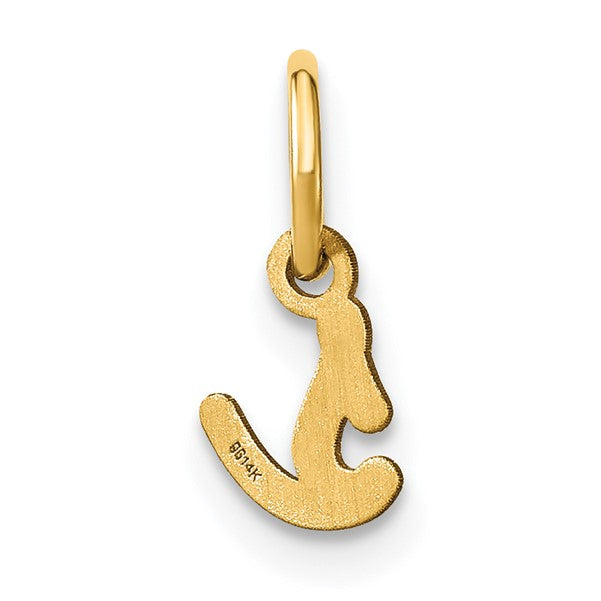 14KY Lower case Letter S Initial Charm