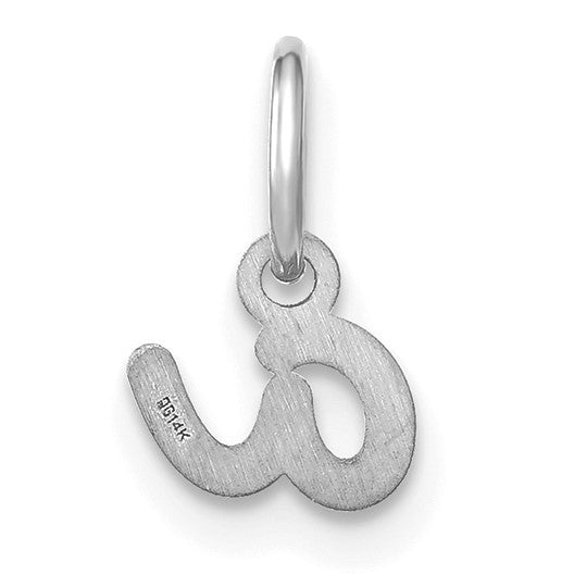 14KW Lower case Letter A Initial Charm