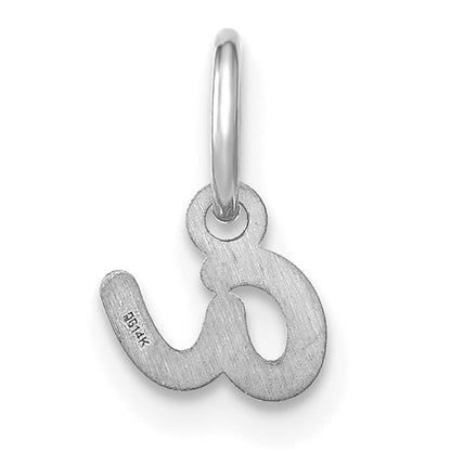 14KW Lower case Letter A Initial Charm