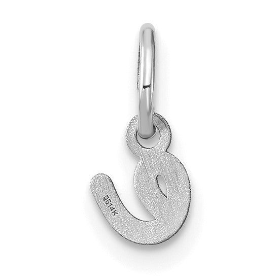 14KW Lower case Letter E Initial Charm