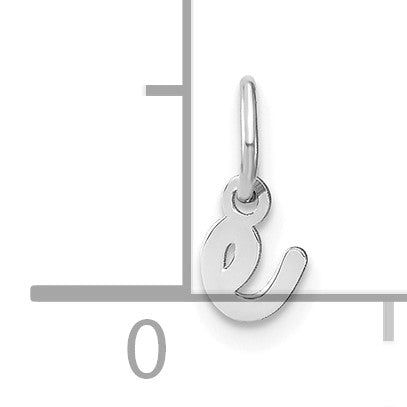 14KW Lower case Letter E Initial Charm