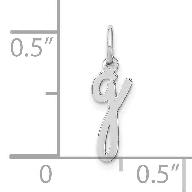 14KW Lower case Letter G Initial Charm