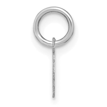 14KW Lower case Letter I Initial Charm