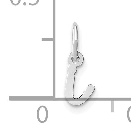 14KW Lower case Letter I Initial Charm