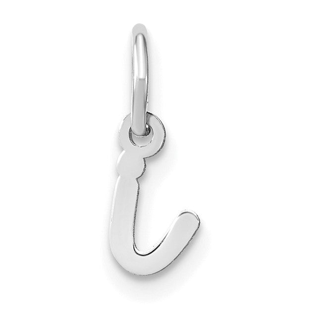 14KW Lower case Letter I Initial Charm