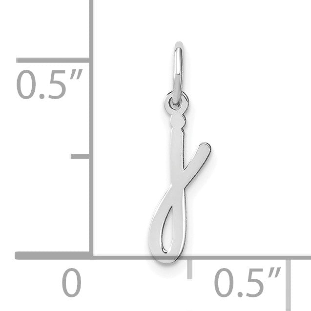 14KW Lower case Letter J Initial Charm