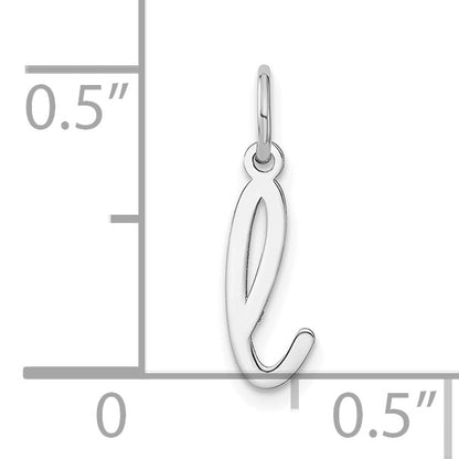 14KW Lower case Letter L Initial Charm