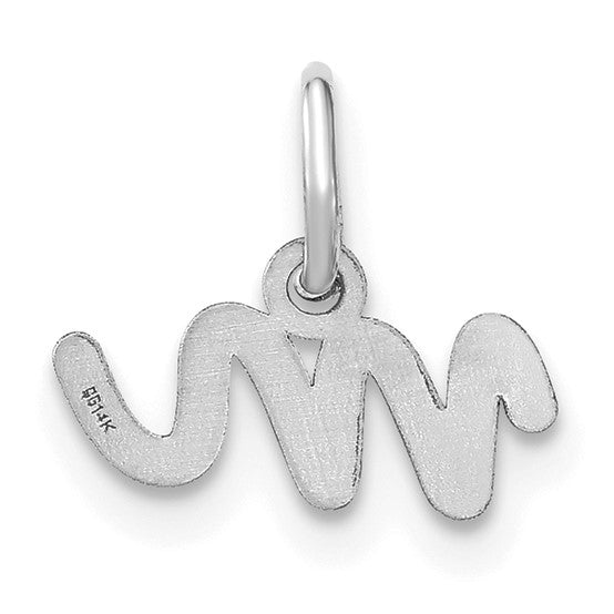 14KW Lower case Letter M Initial Charm