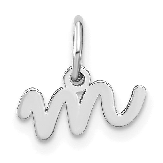 14KW Lower case Letter M Initial Charm