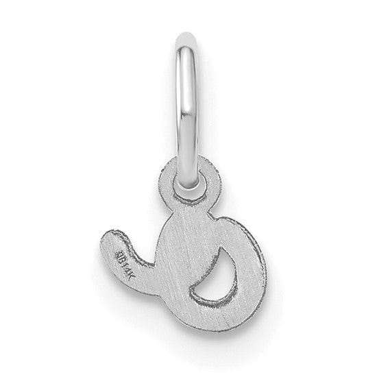 14KW Lower case Letter O Initial Charm
