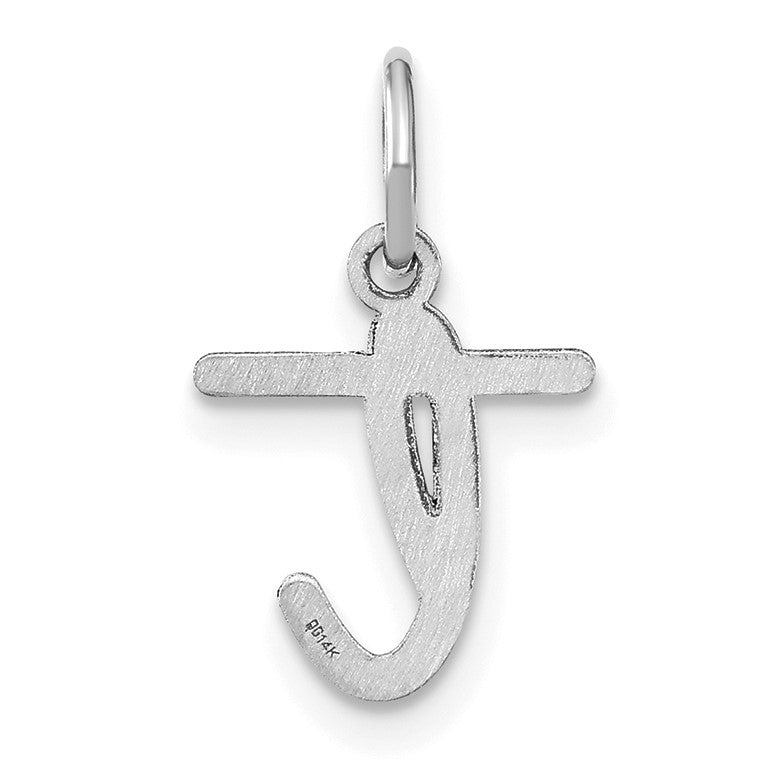 14KW Lower case Letter T Initial Charm