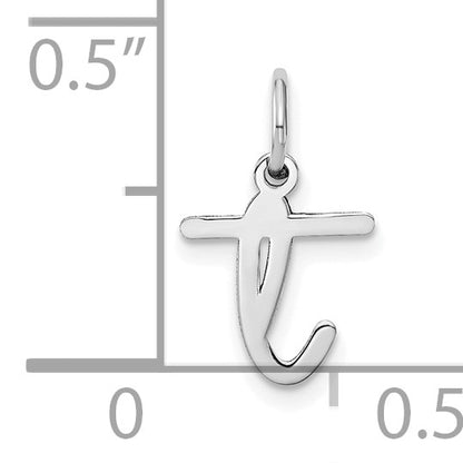 14KW Lower case Letter T Initial Charm