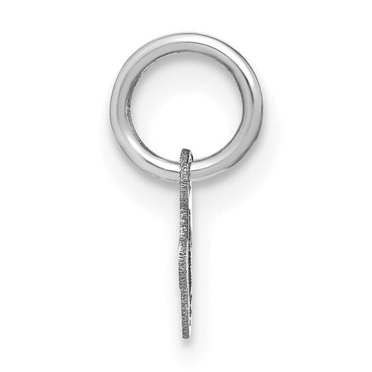 14KW Lower case Letter V Initial Charm