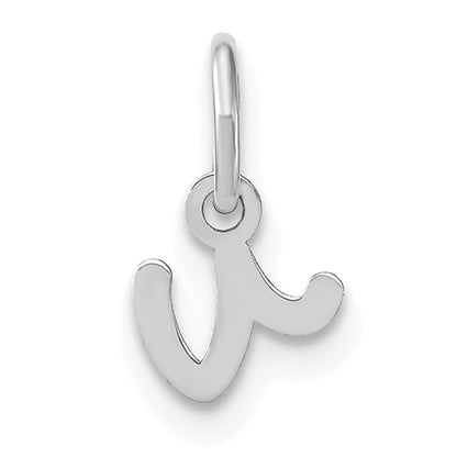 14KW Lower case Letter V Initial Charm