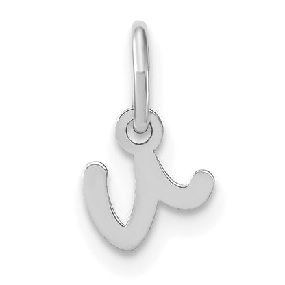 14KW Lower case Letter V Initial Charm
