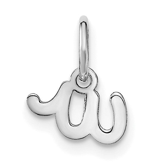 14KW Lower case Letter W Initial Charm
