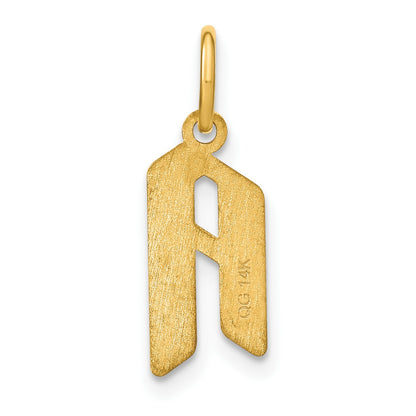 14KY Letter A Initial Pendant