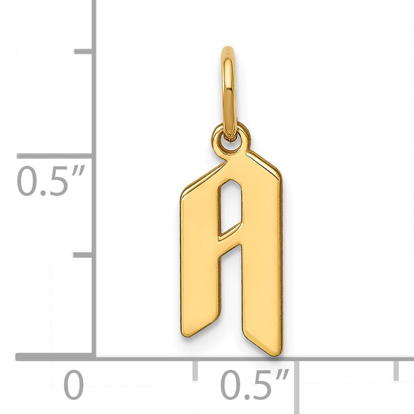 14KY Letter A Initial Pendant