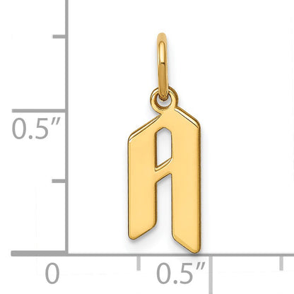 14KY Letter A Initial Pendant